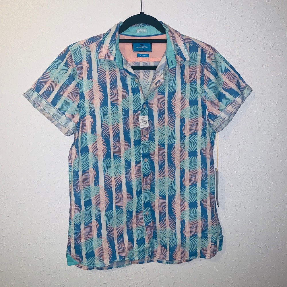 MTL handsome tropical button down shirt🌴